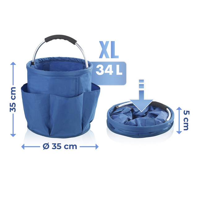 Organizator de scule sub forma de galeata din material textil, 34 l