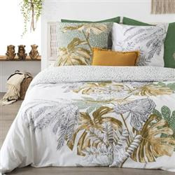 Lenjerie de pat bumbac MONSTERA pentru 2 persoane, 240x220 cm