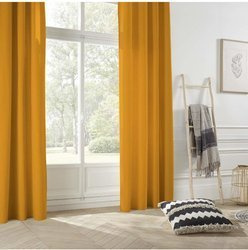 Perdea cu ochiuri PANAMA, 140 x 260 cm, galben