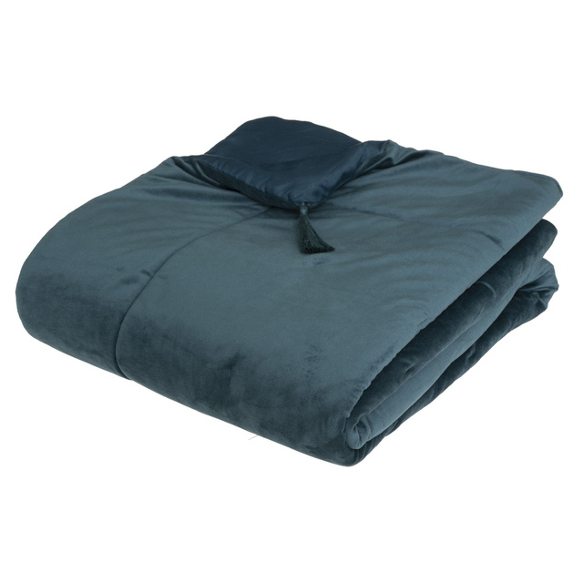 Lenjerie de pat, albastra, poliester, 80 x 180 cm