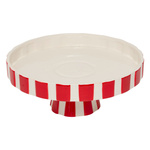 Platou ceramic pentru sărbători, roșu-alb, Ø 27 cm