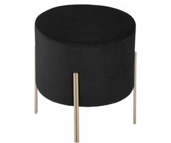 Scaun din catifea, 33 cm, neagru