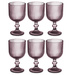Set pahare de vin LINES din sticla canelata, 6 bucati, 260 ml