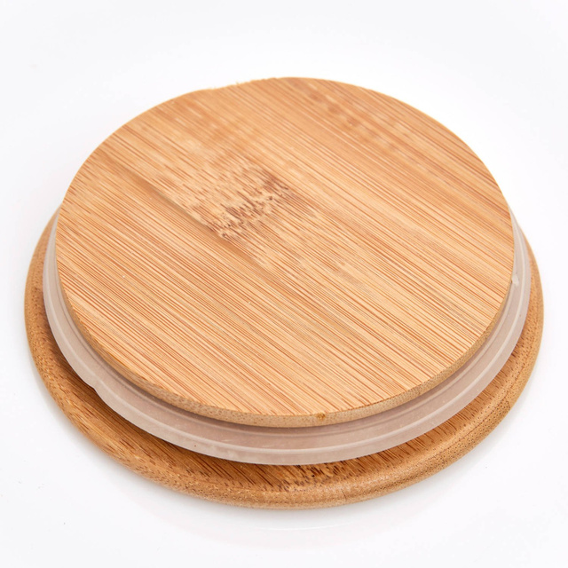 Recipient ceramic STRIPES cu capac din bambus, 900 ml, ZELLER