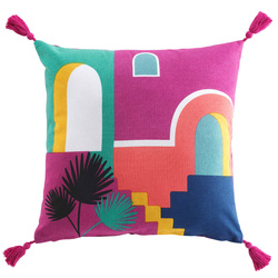 Perna decorativa din bumbac cu imprimeu SENORITA, 45 x 45 cm