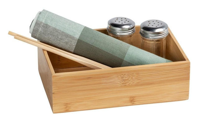 Organizator de baie TERRA, dimensiunea L, bambus, WENKO