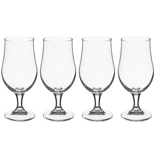 Pahare pentru bere, tip lalea, 4 buc, 370 ml