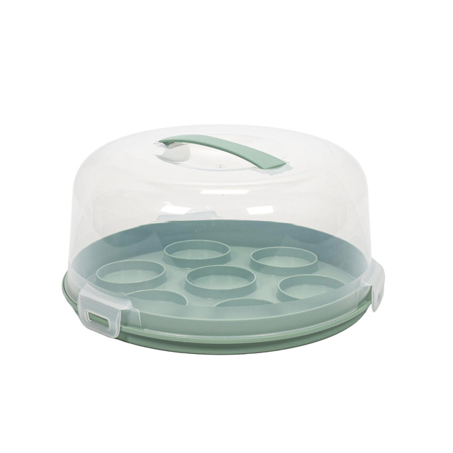 Cutie portabila pentru tort sau briose, Ø 25 x 14 cm