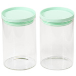 Set două recipiente de depozitare din sticlă, 10 x 15 cm, Kesper