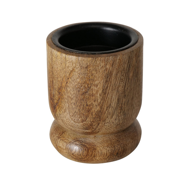 Set 2 sfeșnice  din lemn, Numli,  maro