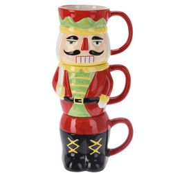 Set de căni cu figură festivă, 3 x 280 ml