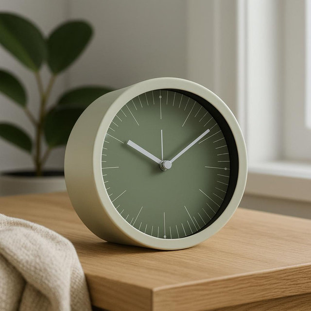 Ceas de birou GIST, cadran minimalist, Ø 15, verde