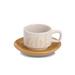 Set espresso FLOWERS, 4 cești cu farfurioare, 70 ml