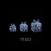 Ornamente luminoase de exterior, cadouri acrilice, 70 LED-uri