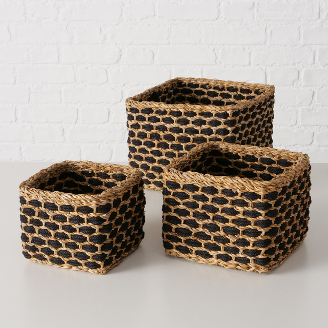 Set coșuri decorative NURA, 3 buc diferite dimensiuni