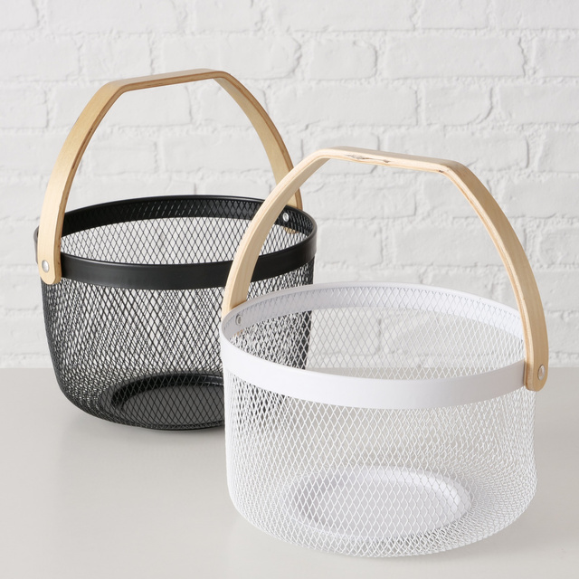 Coș decorativ metalic KOLEO, Ø 17 cm