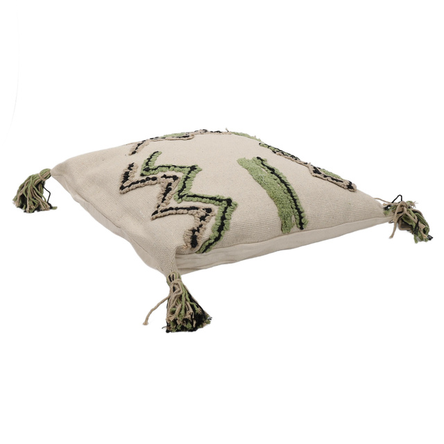 Perna decorativa din bumbac cu ciucuri, 45 x 45 cm