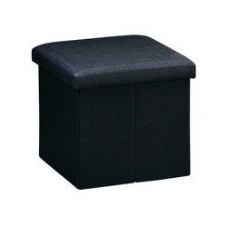 Taburet cu depozitare, imitatie de in, 38 x 38 cm