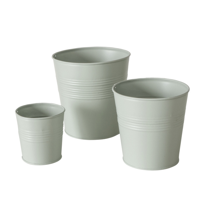 Ghivece de gradina zincate Lingo, exterioare, 3 bucati