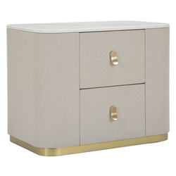 Noptiera cu sertare si detaliu auriu, 60 x 40 x 47 cm