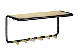 Raft de perete cârlige din bambus, 58 x 26 x 26 cm, Loft, WENKO