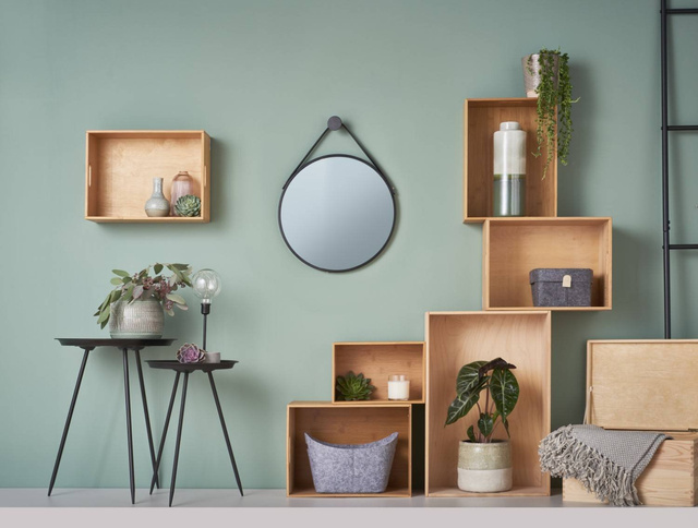 Coș de depozitare, oval, din fetru - recipient de 12 l, ZELLER, gri