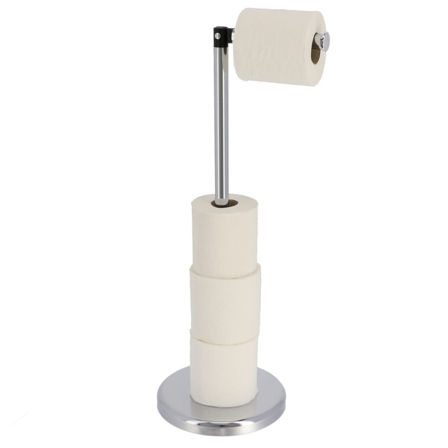 Suport de baie pentru hârtie cu loc pentru role suplimentare, înălțime 55 cm