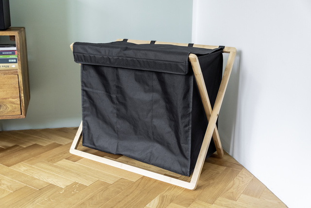 Coș de rufe pe cadru de bambus, Ecori, WENKO