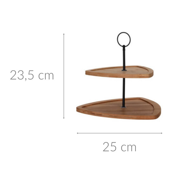 Platou din bambus cu două niveluri