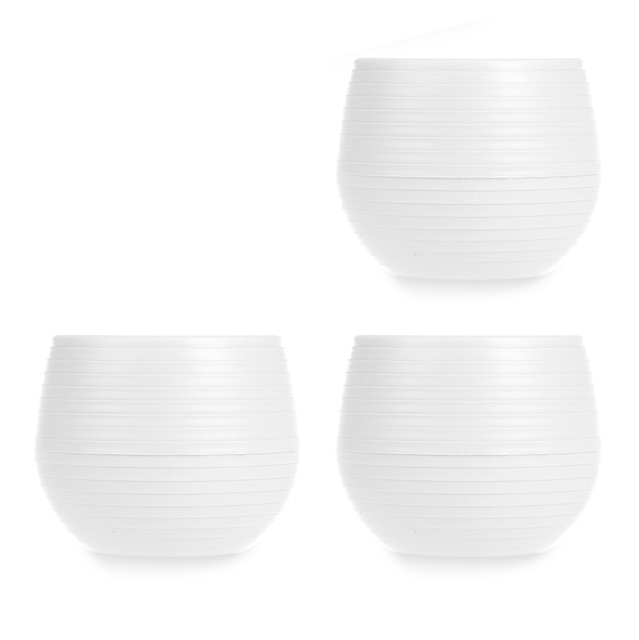 Ghivece pentru flori cu auto-udare, plastic, 3 buc, Ø 10 cm