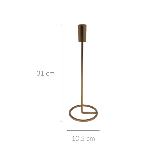 Candelabru minimalist pentru o lumânare, 31 cm