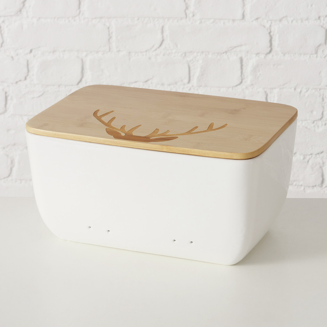 Cutie de paine ASPEN cu capac din bambus, 31 x 22 x 16 cm