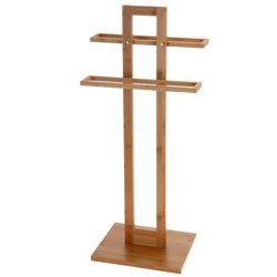 Suport pentru prosoape de baie BAMBUS, cu 2 brațe