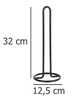Suport pentru prosop de hârtie Ø 12,5 cm, negru, WENKO