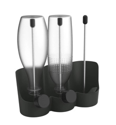 Suport scurgere si uscare sticle FILIA, 29 x 27 x 12,5 cm, Negru, WENKO