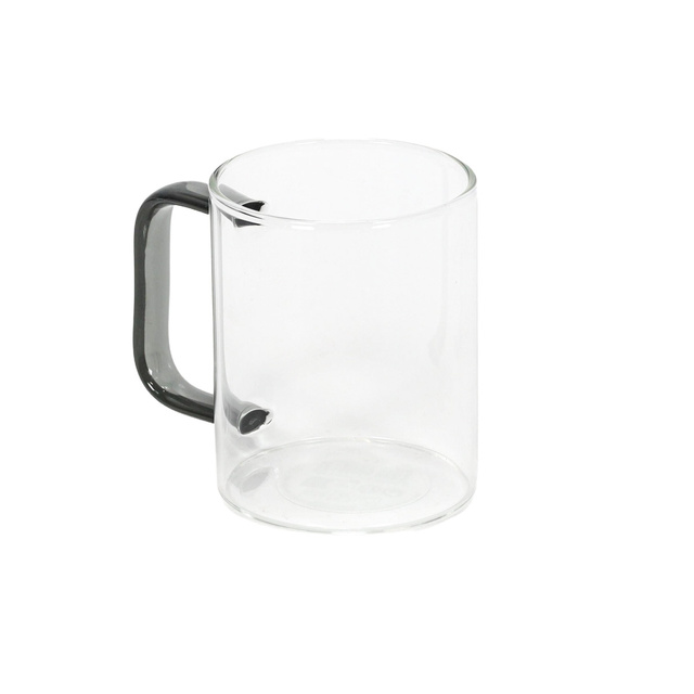 Cana de sticlă cu toartă colorată, 200 ml