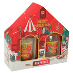 Set de parfum ulei 40 ml + lumânare, fructe roșii