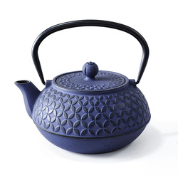 Ceainic din fontă cu infuzor SABI, 1000 ml, bleumarin