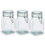 Set 3 borcane din sticla pentru condimente, 250 ml