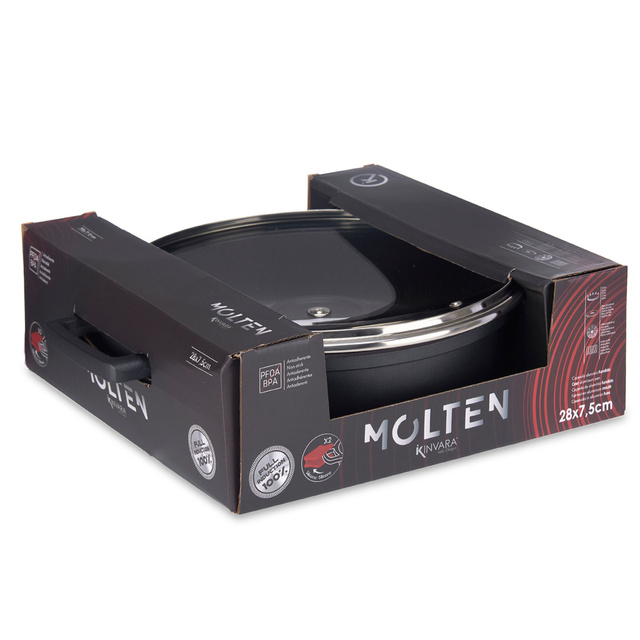 Oală cu înveliș antiaderent MOLTEN cu capac, Ø 28 cm