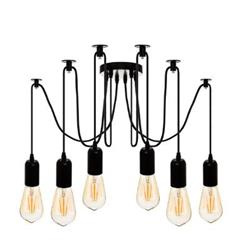 Lustra suspendata UDELL 6 becuri decorative, metal