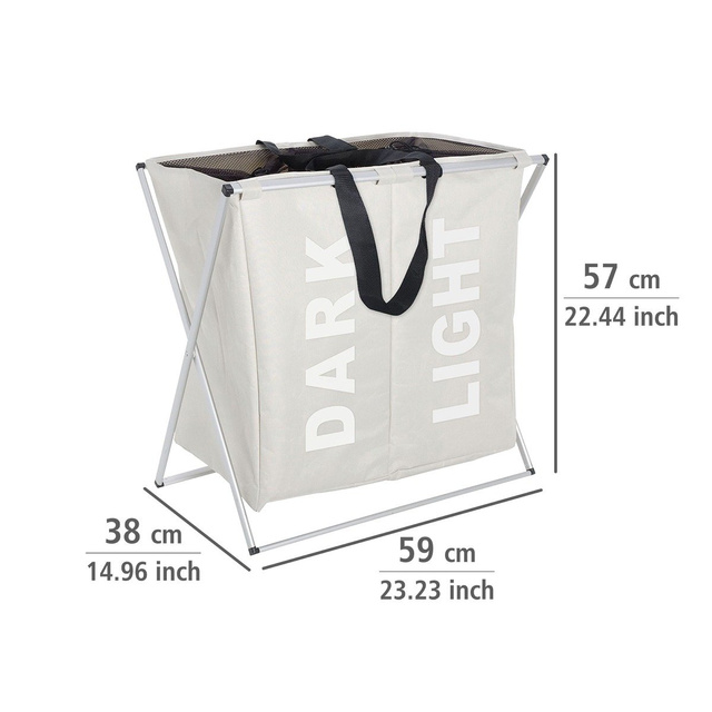 Containere pentru rufe DUO - 120 litri, WENKO, bej