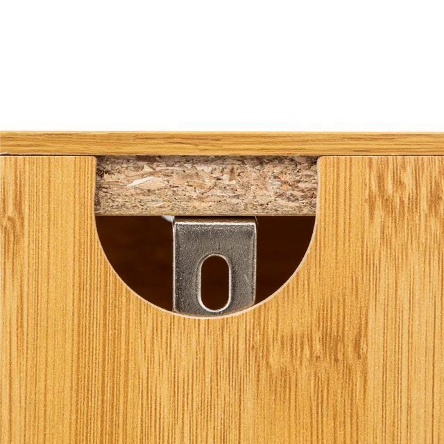 Dulap sub chiuvetă cu uși de bambus SICELA, 60 x 28 x 80 cm