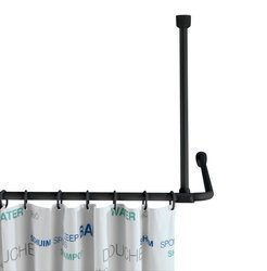 Suport de susținere pentru tijă, de tavan, 25 mm, Wenko, negru