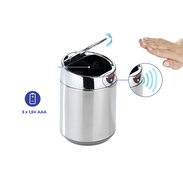 Coș de baie automat SENSO, oțel cromat