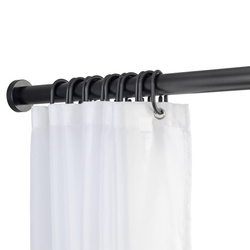 Bara de dus telescopica LUZ, Ø 2,8 cm, 70-115 cm, neagra, WENKO