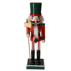 Bunic cu nuci, figură din lemn de pin, 25 cm