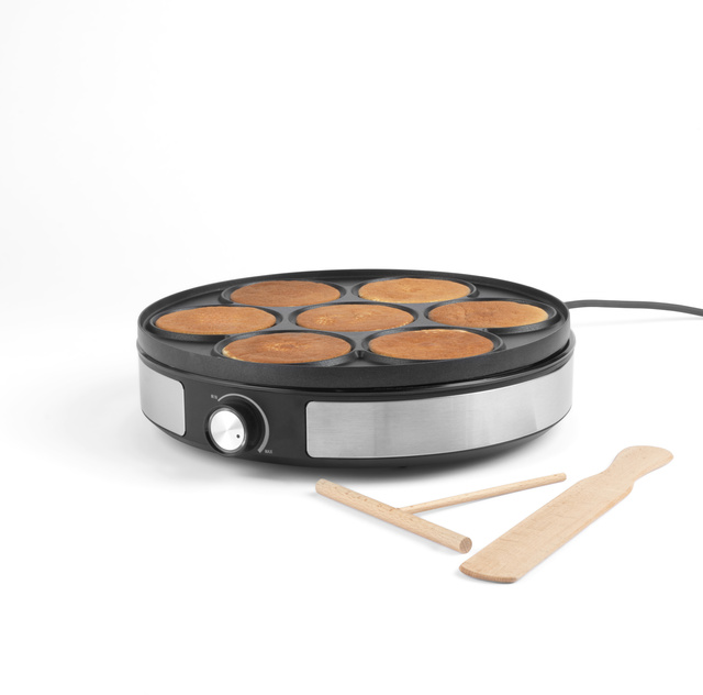 Aparat de clătite 2 în 1 PETRA 1500 W, Ø 33 cm + spatule