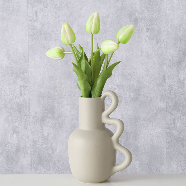 REVES vaza din lut mat, 24 cm