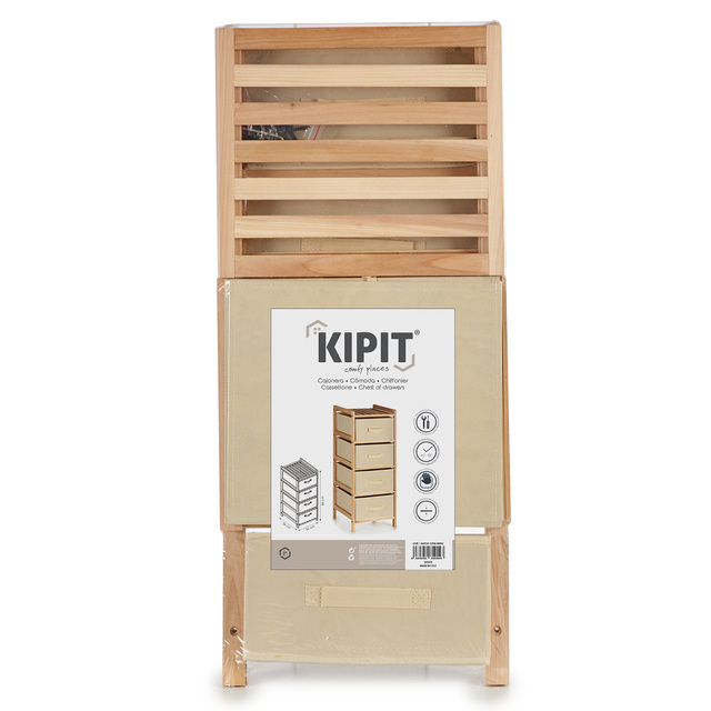 Comodă cu 4 sertare din material textil